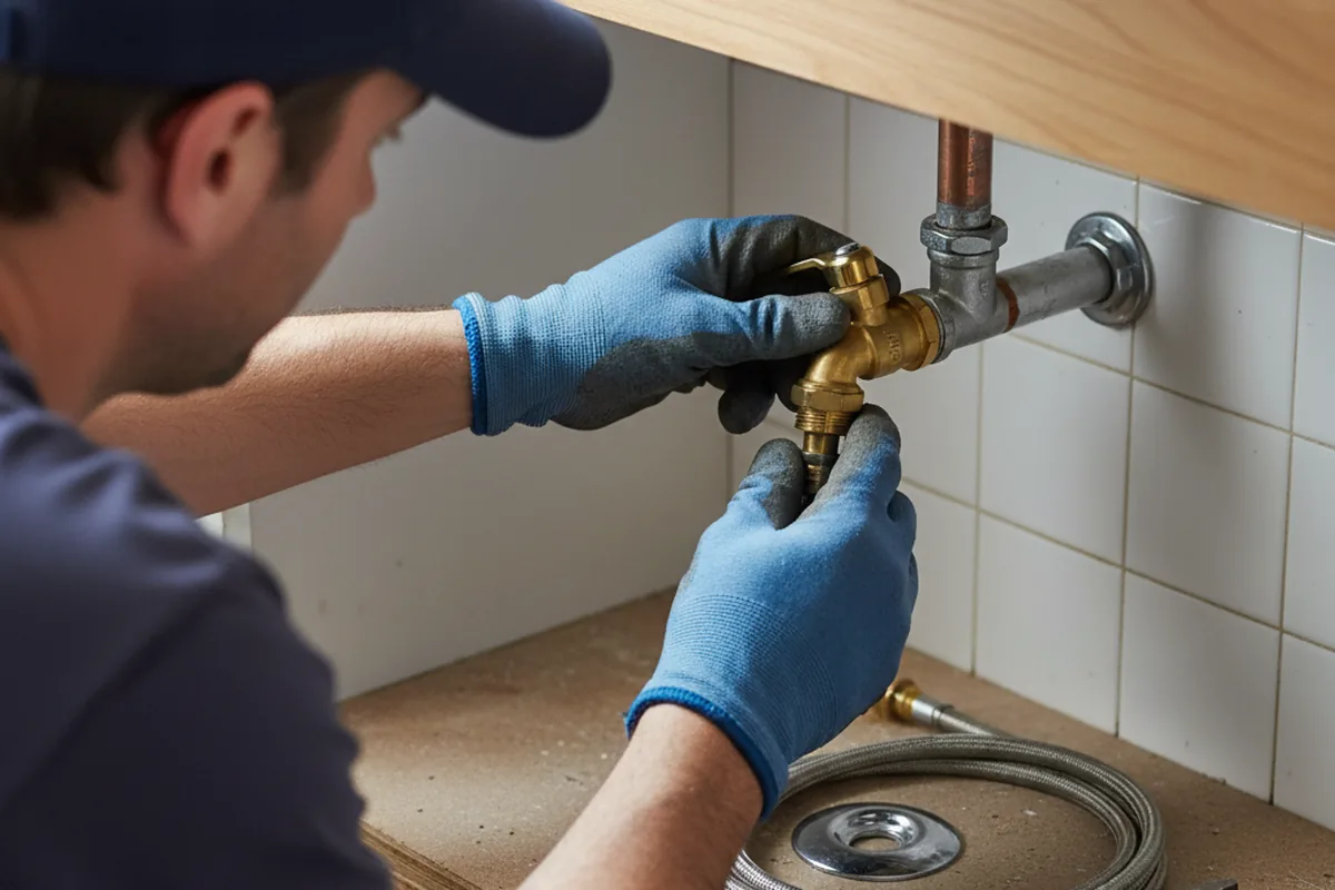 Shutoff valve and fitting work during Faucet and Fixture Repair in Sunset